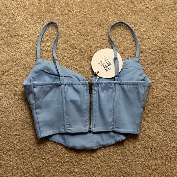 Princess Polly Jorja Top Blue - Picture 4 of 8